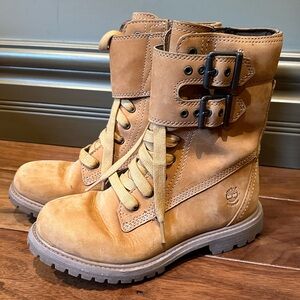 Timberland Lace Up Double Buckled Boots